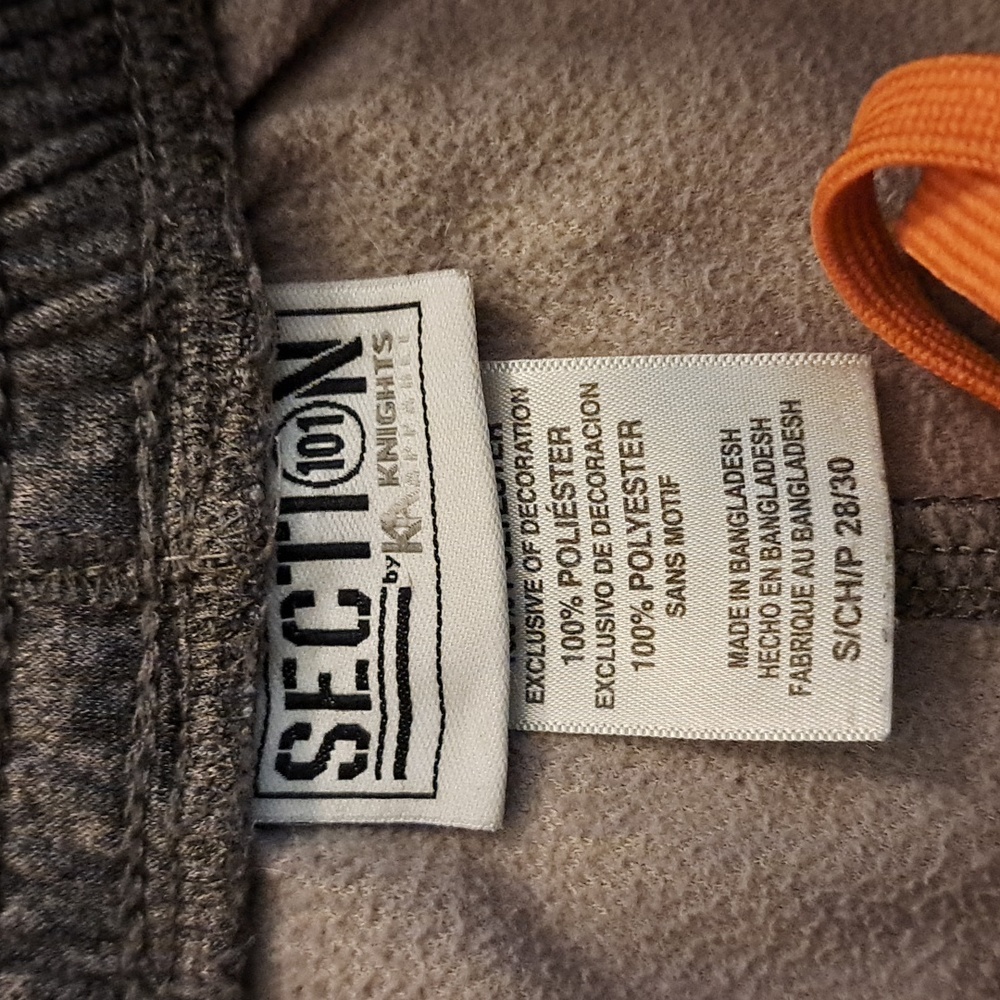 Syracuse Orange University Gray Drawstring Sweatpants with SU Orange Print - Picture 6 of 8